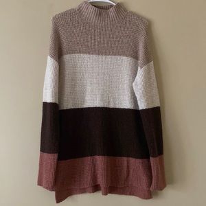 SO Mock Neck Colorblock Sweater - size S